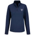 Ladies Villanova Wildcats Pacer Stacked Quarter-Zip Jacket in Navy - Front View