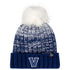 Ladies Villanova Wildcats Bear Valley Cuffed Pom Knit Hat in Blue and White - Front View