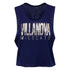 Ladies Villanova Wildcats Foil Muscle Tank Top in Navy - Front View
