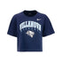 Ladies Villanova Wildcats Nike Dri-FIT Crop T-Shirt in Navy - Front View
