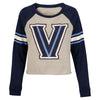 Ladies Villanova Wildcats Decoder Pin Crop Long Sleeve T-Shirt