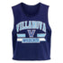 Ladies Villanova Wildcats Arched Muscle Tank in Navy - Front View