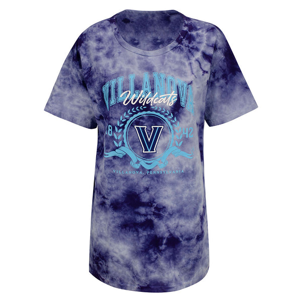 Ladies Villanova Wildcats Oversized Cloud T-Shirt in Navy - Front View