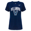 Ladies Villanova Wildcats Nike Dri-FIT Arched Wordmark T-Shirt