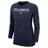 Ladies Villanova Wildcats Nike Script Wildcats Long Sleeve Navy T-Shirt - Front View