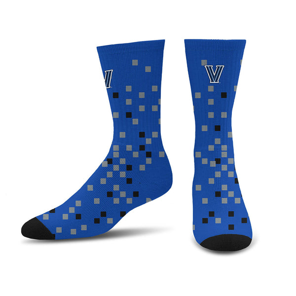 Villanova Wildcats Digital Socks in Blue - Front View
