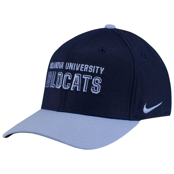Villanova Wildcats Nike Stacked Colorblocked Flex Hat in Navy and Blue - 3/4 Right View