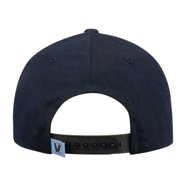 Villanova Wildcats Overarch Structured Adjustable Hat in Navy - Back View