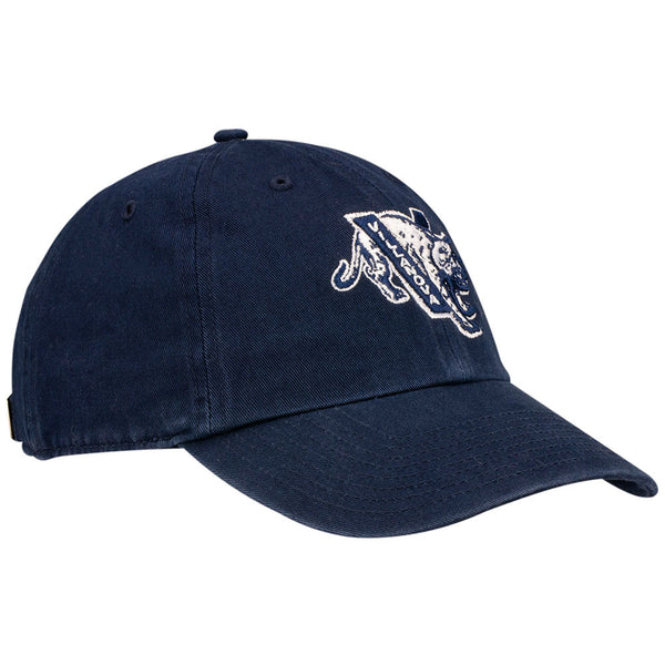 Villanova Wildcats All Cleanup Mascot Unstructured Adjustable Hat in Navy - 3/4 Left View