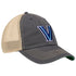 Villanova Wildcats Trawler Vintage Unstructured Adjustable Hat in Gray and Tan - 3/4 Left View