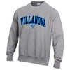 Villanova Wildcats Arched Wordmark Reverse Weave Grey Crew