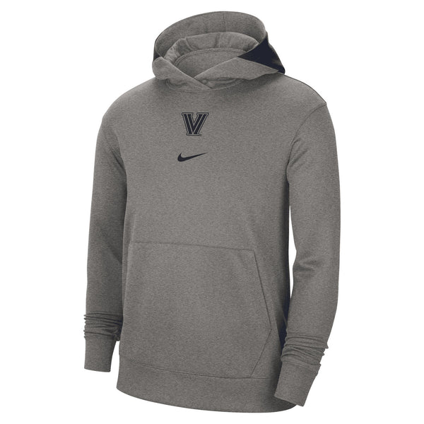 Villanova Wildcats Nike Spotlight Basketball Hooded Grey Sweatshirt - Front View