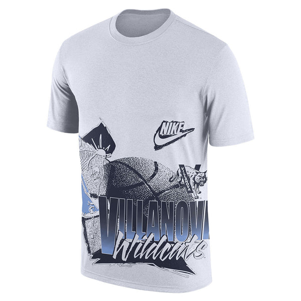 Villanova Wildcats Nike MX90 90's Hoop T-Shirt in White - Front View