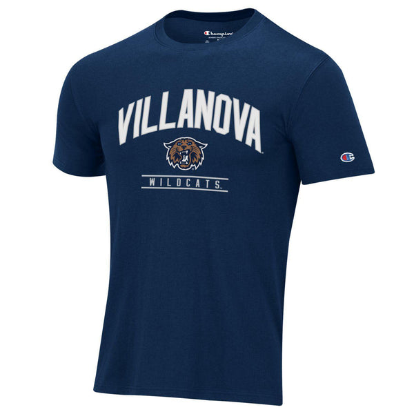 Villanova Wildcats Hi-Def Print T-Shirt in Navy - Front View