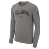 Villanova Wildcats Nike Arena Basketball Long Sleeve Grey T-Shirt - Front View