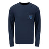 Villanova Wildcats Vintage Long Sleeve Navy T-Shirt - Front View