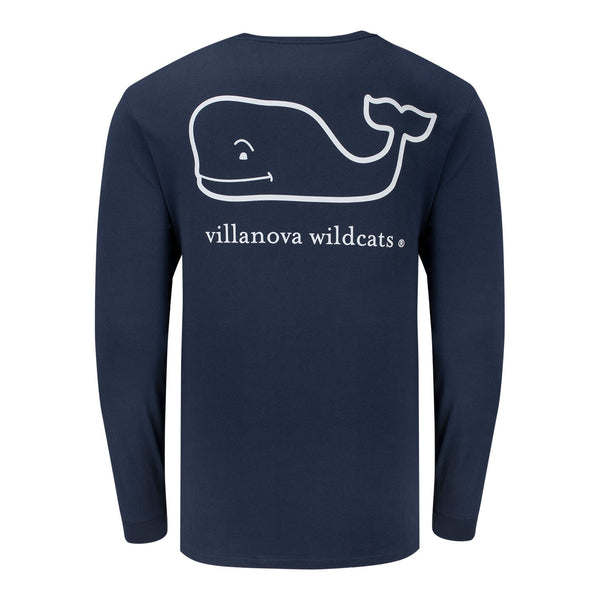 Villanova Wildcats Vintage Long Sleeve Navy T-Shirt - Back View