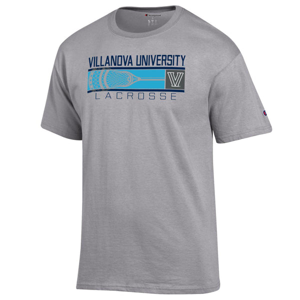 Villanova Wildcats Lacrosse Grey T-Shirt - Front View