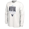 Villanova Wildcats Nike Sole Bench Long Sleeve White T-Shirt - Front View
