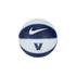 Villanova Wildcats Nike Mini Rubber Basketball in White and Navy - Front View