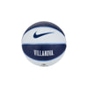 Villanova Wildcats Nike Mini Rubber Basketball in White and Navy - Back View