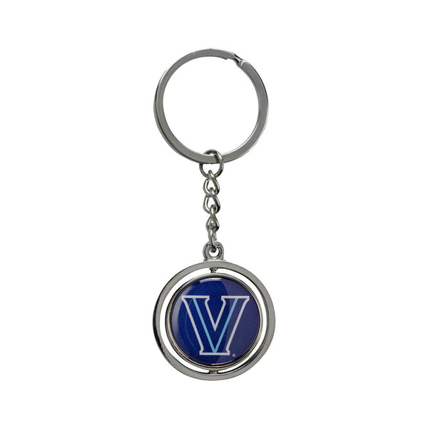 Villanova Wildcats Spinner Logo Keychain in Navy - Front View