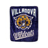 Villanova Wildcats Raschel Fleece 50 x 60 Blanket in Navy - Front View