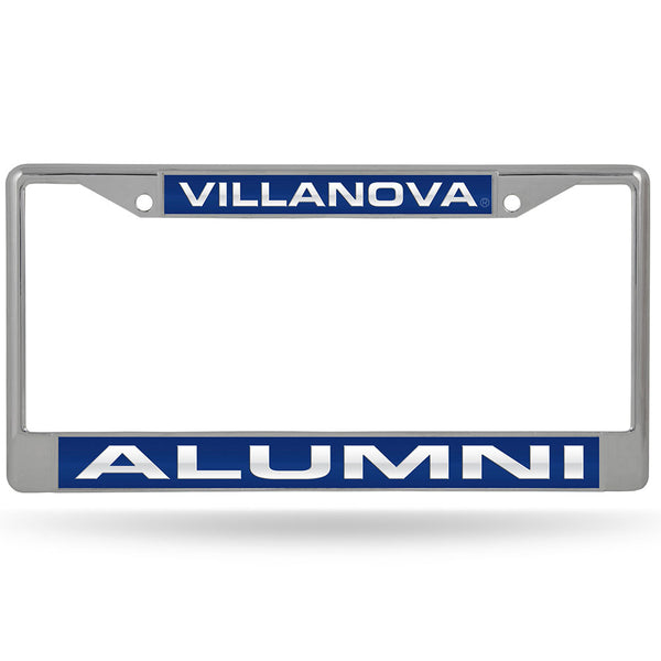 Villanova Wildcats Alumni License Plate Frame in Silver and Navy - Front View