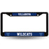 Villanova Wildcats Plastic License Plate Frame in Black and Blue - Front View