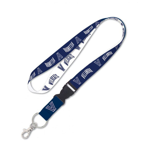 Villanova Wildcats Detachable Lanyard in Navy and White - Outside and Inside View