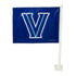 Villanova Wildcats Primary V Car Flag in Navy - Front View