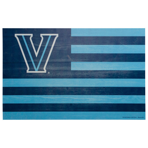 Villanova Wildcats American Flag 11 x 17 Sign in Blue - Front View