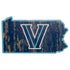 Villanova Wildcats State Shape 11 x 17 Sign in Navy - Front View