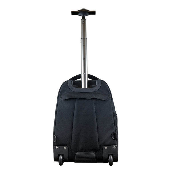 Villanova Wildcats Premium Wheeled Backpack in Black - Back View