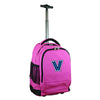 Villanova Wildcats Premium Wheeled Backpack in Pink - Front View