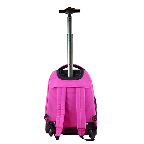 Villanova Wildcats Premium Wheeled Backpack in Pink - Back View