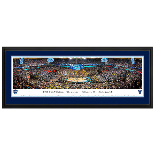 Villanova Wildcats 2018 NCAA Championship Basketball Deluxe Framed Panorama - Front View