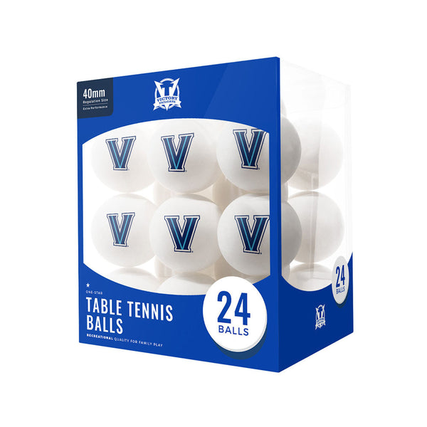 Villanova Wildcats Table Tennis Balls in White - Front View