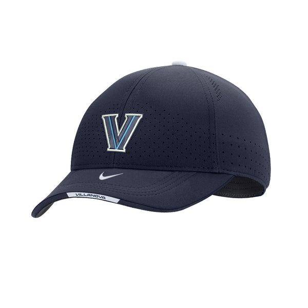 Youth Villanova Wildcats Nike Adjustable Aero L91 Hat in Navy - Front View