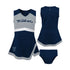 Toddler Villanova Wildcats Cheer Captain Set in Navy and Grey - Front and Back View