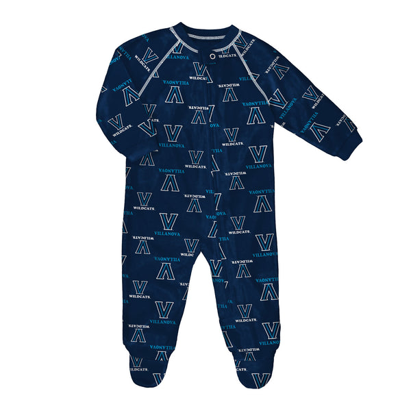 Infant Villanova Wildcats Overalls in Navy - Front View