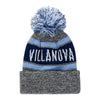 Youth Villanova Wildcats Rollo Knit Hat in Grey and Blue - Back View