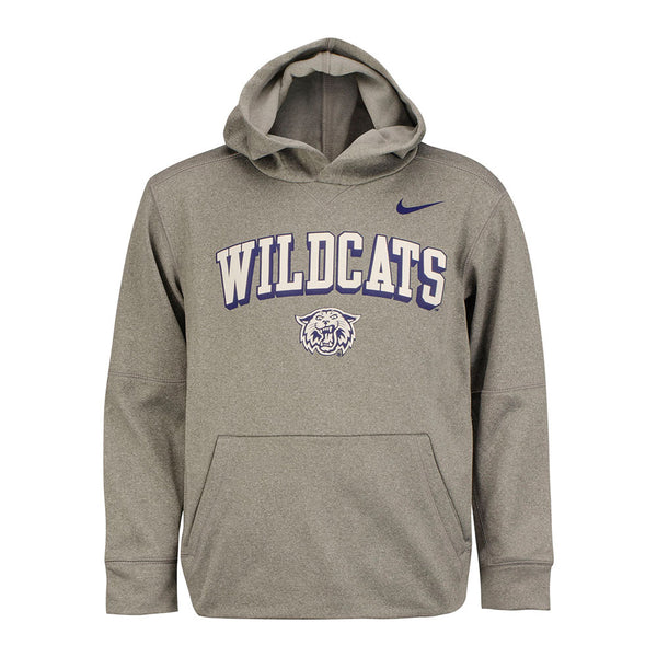 Youth Villanova Wildcats Nike Therma Sweatshirt in Gray - Front View