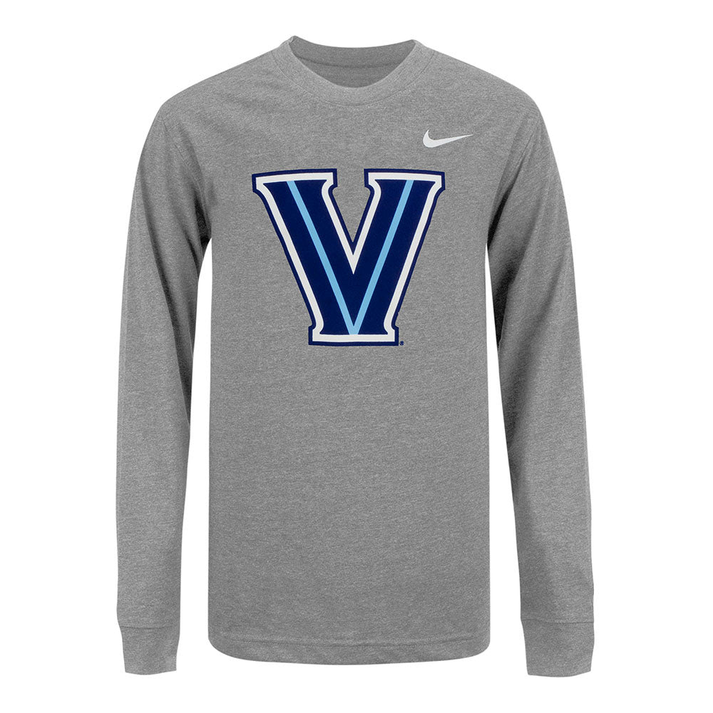 Youth Villanova Wildcats Nike Arched Mascot Long Sleeve T-Shirt
