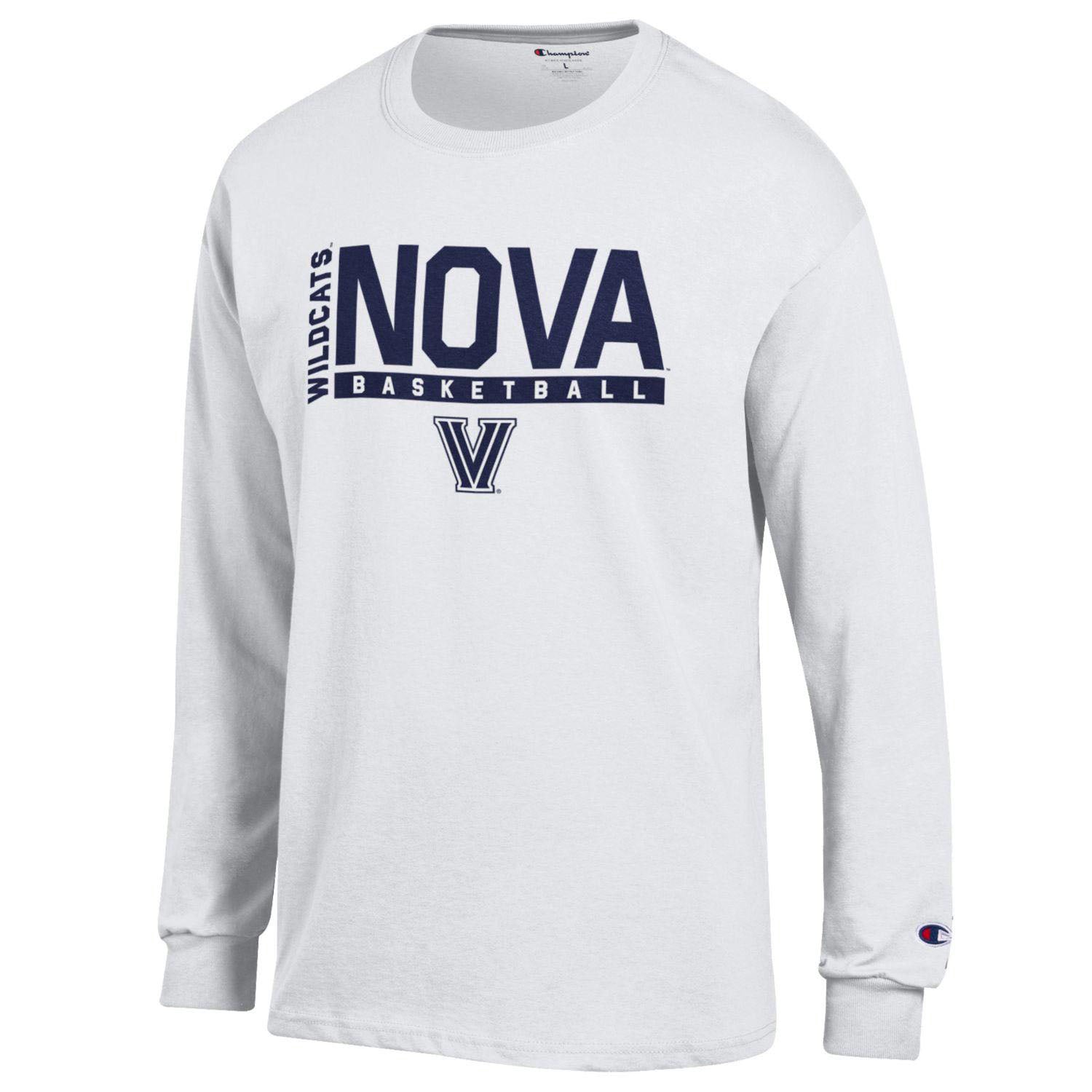 Wildcats Official | Villanova Online Basketball T-Shirt Sleeve Whiteout Villanova Store Long