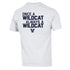 Villanova Wildcats Basketball Whiteout T-Shirt in White - Back View